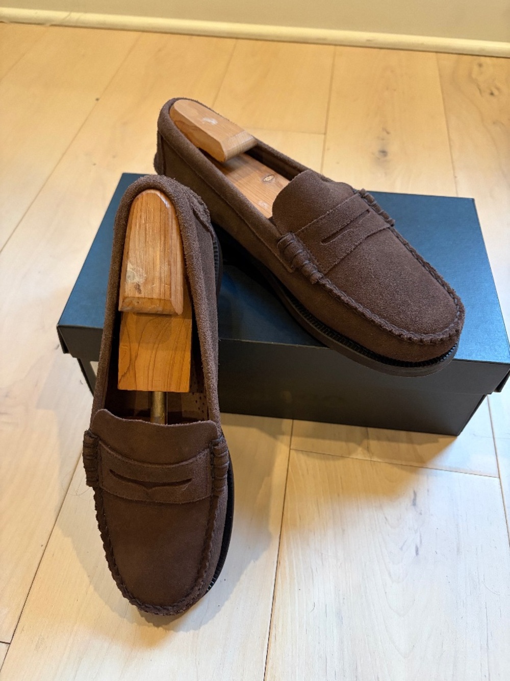 Sebago Dark Brown Suede Penny Loafer
